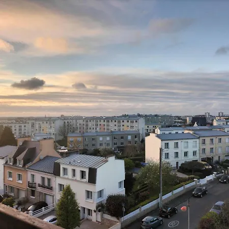 Appartement Lumineux 70 M2 & Parking Prive Proche Centre Brest Exterior photo